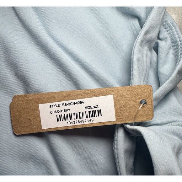 SKIMS Fits Everybody Square Neck‎ Thong Bodysuit Sky Blue SIZE 4X NWT - Picture 4 of 7
